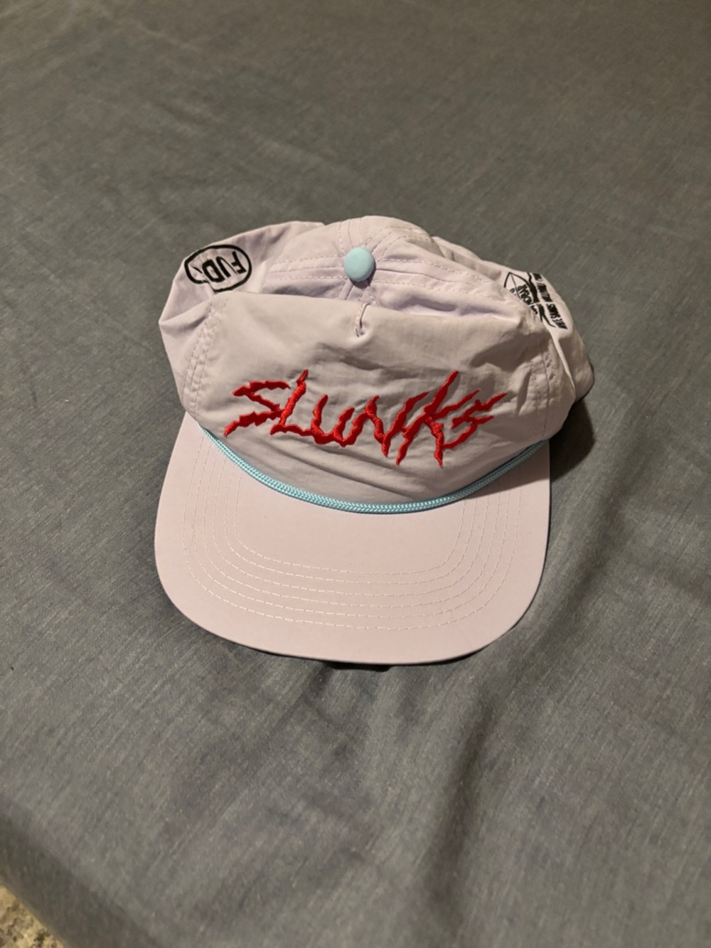 SLUNKS Lilac Embroidered Rope Cap
